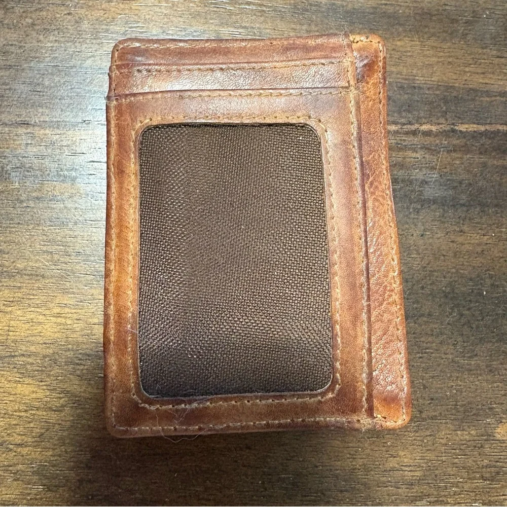 Brown Leather Calgari Italy Card Holder